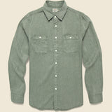 Chambray Workshirt - Desert Olive - Faherty - STAG Provisions - Tops - L/S Woven - Solid