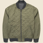 Reversible Surplus Bomber - Charcoal / Sage - Faherty - STAG Provisions - Outerwear - Coat / Jacket