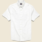 Short Sleeve Supima Oxford Shirt - Pure White - Faherty - STAG Provisions - Tops - S/S Woven - Solid