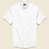 Short Sleeve Supima Oxford Shirt - Pure White - Faherty - STAG Provisions - Tops - S/S Woven - Solid