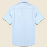 Short Sleeve Supima Oxford Shirt - Blue Heather - Faherty - STAG Provisions - Tops - S/S Woven - Solid
