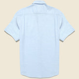 Short Sleeve Supima Oxford Shirt - Blue Heather - Faherty - STAG Provisions - Tops - S/S Woven - Solid