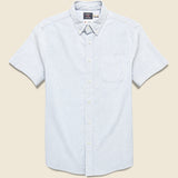 Short Sleeve Supima Oxford Shirt - Classic Stripe - Faherty - STAG Provisions - Tops - S/S Woven - Stripe