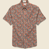 Breeze Shirt - Rose Turquoise Blossom - Faherty - STAG Provisions - Tops - S/S Woven - Floral