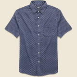 Movement Shirt - Navy Dusk Diamond Print - Faherty - STAG Provisions - Tops - S/S Woven - Other Pattern
