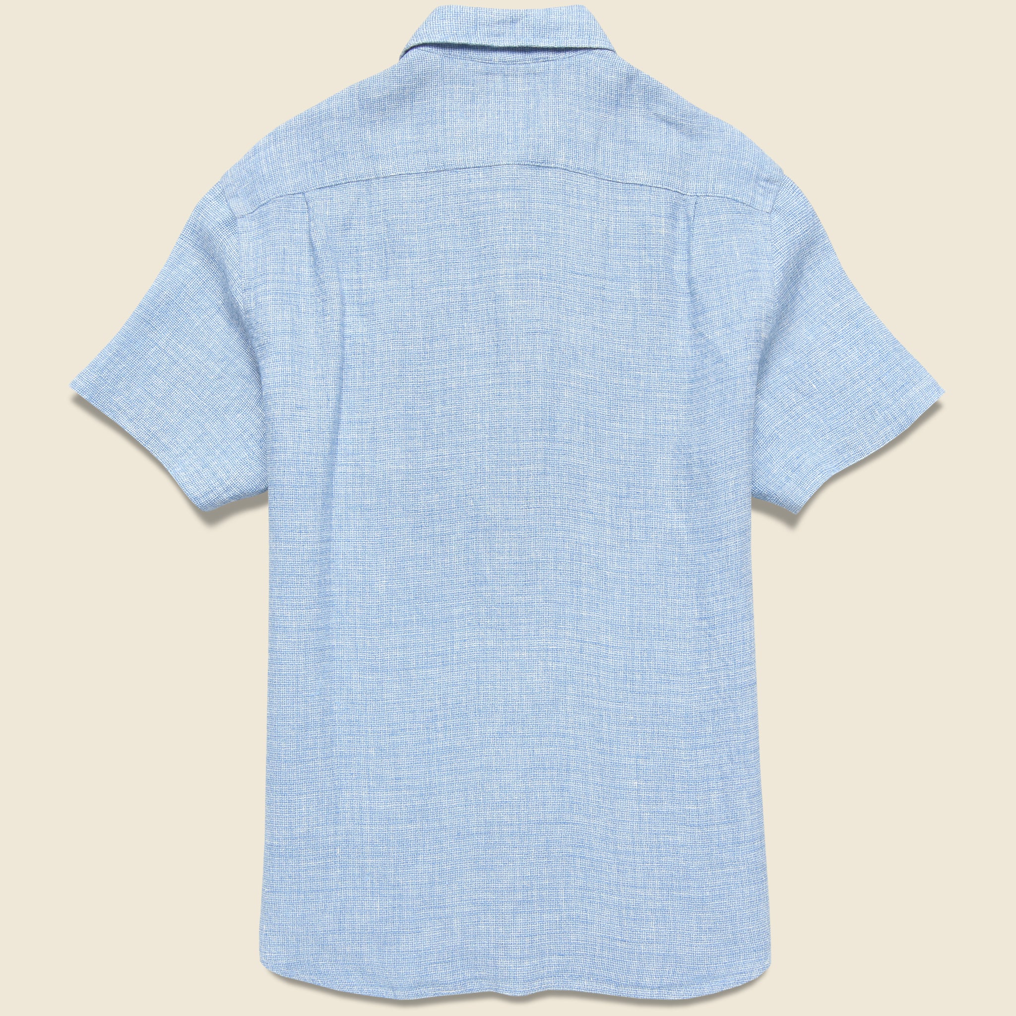 
                          Palma Linen Shirt - Blue Basketweave - Faherty - STAG Provisions - Tops - S/S Woven - Solid
                        