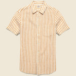 Palma Linen Shirt - Ivory Stripe - Faherty - STAG Provisions - Tops - S/S Woven - Stripe