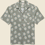Breeze Camp Shirt - Island Olive Fireworks - Faherty - STAG Provisions - Tops - S/S Woven - Floral
