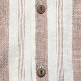 Palma Linen Shirt - Island Brown Stripe - Faherty - STAG Provisions - Tops - S/S Woven - Stripe
