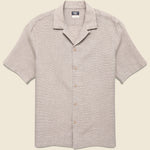 Laguna Camp Shirt - Khaki Pincheck - Faherty - STAG Provisions - Tops - S/S Woven - Other Pattern