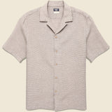 Laguna Camp Shirt - Khaki Pincheck - Faherty - STAG Provisions - Tops - S/S Woven - Other Pattern