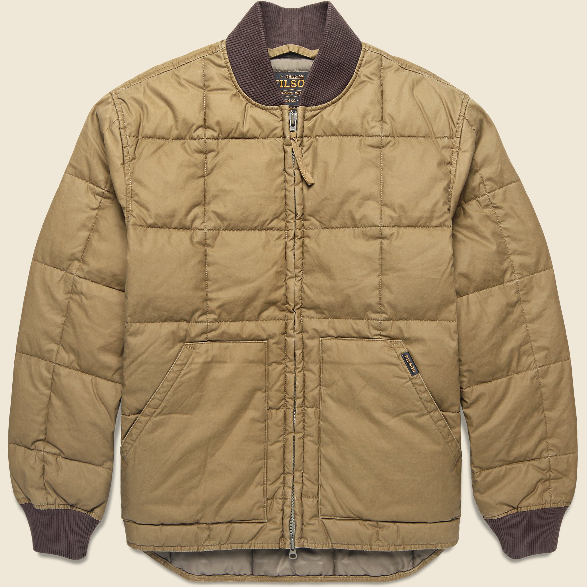 Heritage Cotton Down Jacket - Light Brown