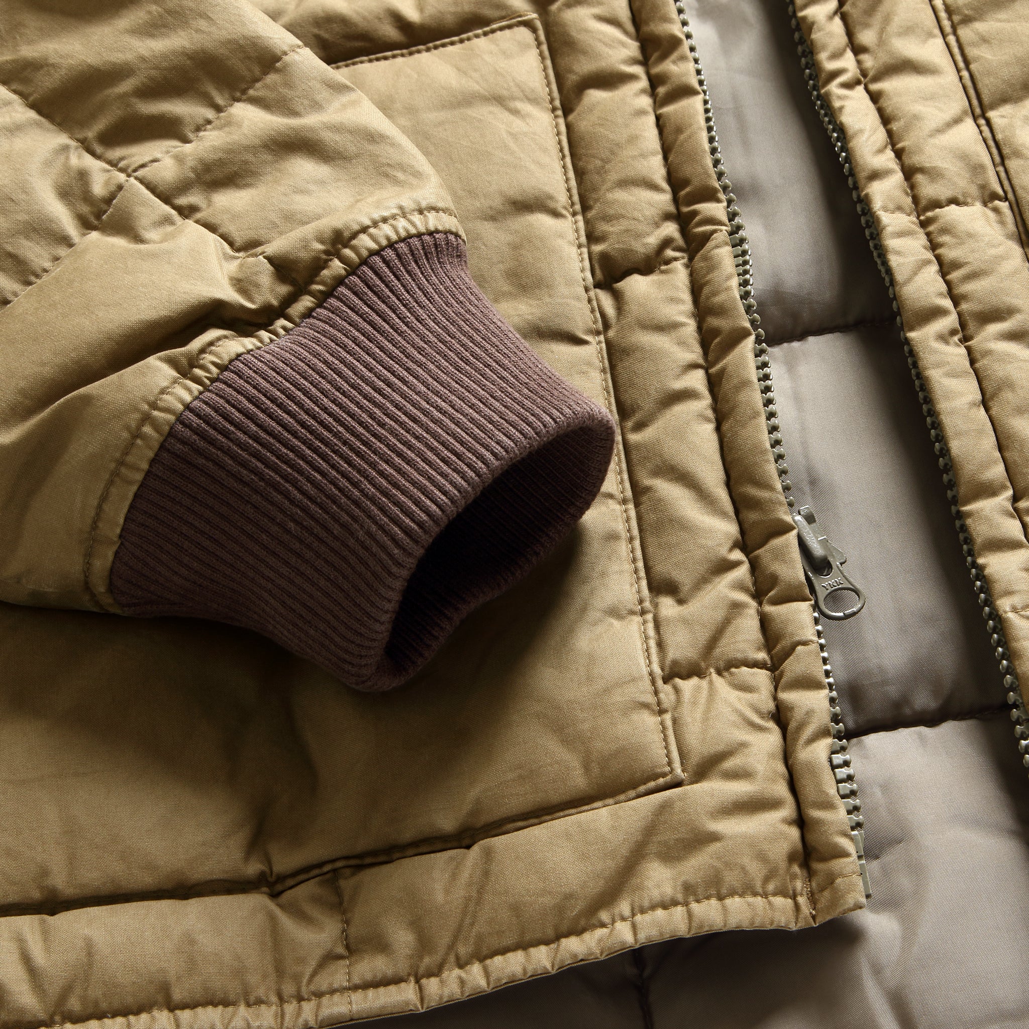 
                          Heritage Cotton Down Jacket - Light Brown
                        