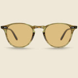 Hampton 46mm Olive Tortoise/Semi-Flat Pure Coffee - Garrett Leight - STAG Provisions - Accessories - Eyewear