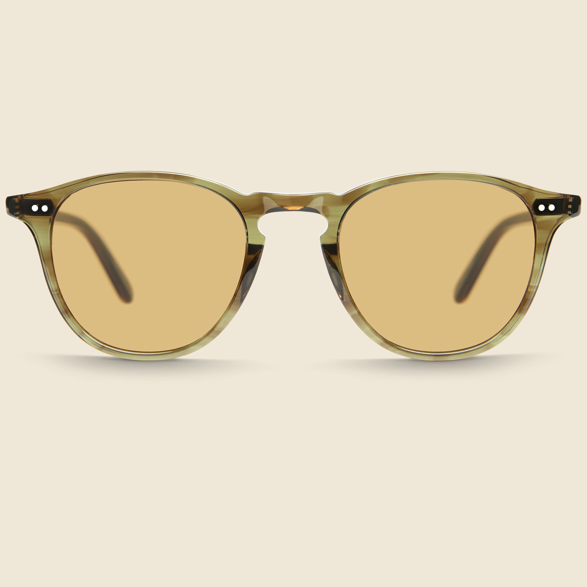 Hampton 46mm Olive Tortoise/Semi-Flat Pure Coffee - Garrett Leight - STAG Provisions - Accessories - Eyewear
