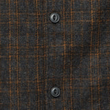 Watson Wool Car Coat - Heather Charcoal Brown Windowpane - Grayers - STAG Provisions - Outerwear - Coat / Jacket