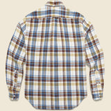 Brushed Triple Yarn Flannel - White - Gitman Vintage - STAG Provisions - Tops - L/S Woven - Plaid