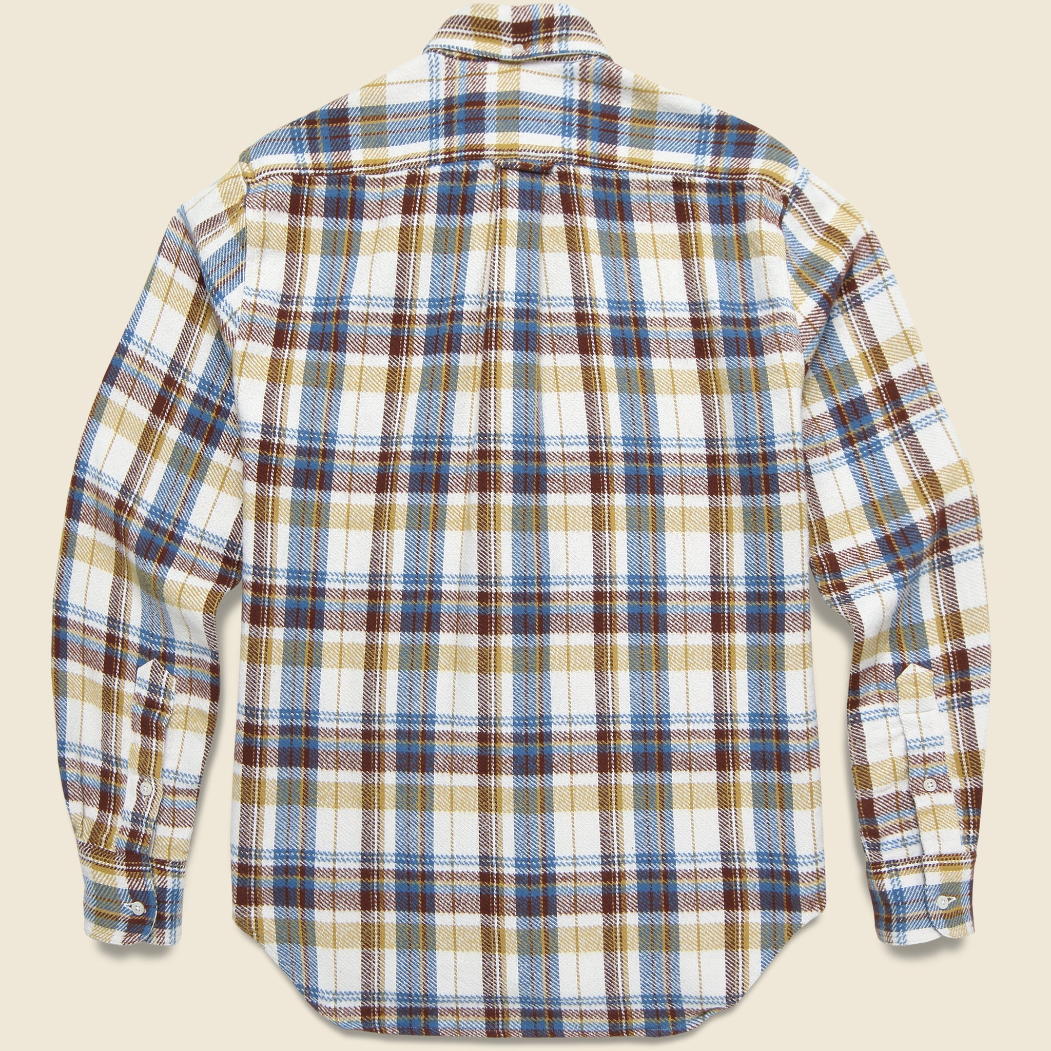Brushed Triple Yarn Flannel - White - Gitman Vintage - STAG Provisions - Tops - L/S Woven - Plaid