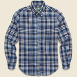 Brushed Triple Yarn Flannel - Navy - Gitman Vintage - STAG Provisions - Tops - L/S Woven - Plaid