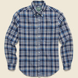 Brushed Triple Yarn Flannel - Navy - Gitman Vintage - STAG Provisions - Tops - L/S Woven - Plaid