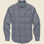 Brushed Cotton Windowpane Shirt - Grey/Blue - Gitman Vintage - STAG Provisions - Tops - L/S Woven - Plaid