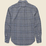 Brushed Cotton Windowpane Shirt - Grey/Blue - Gitman Vintage - STAG Provisions - Tops - L/S Woven - Plaid