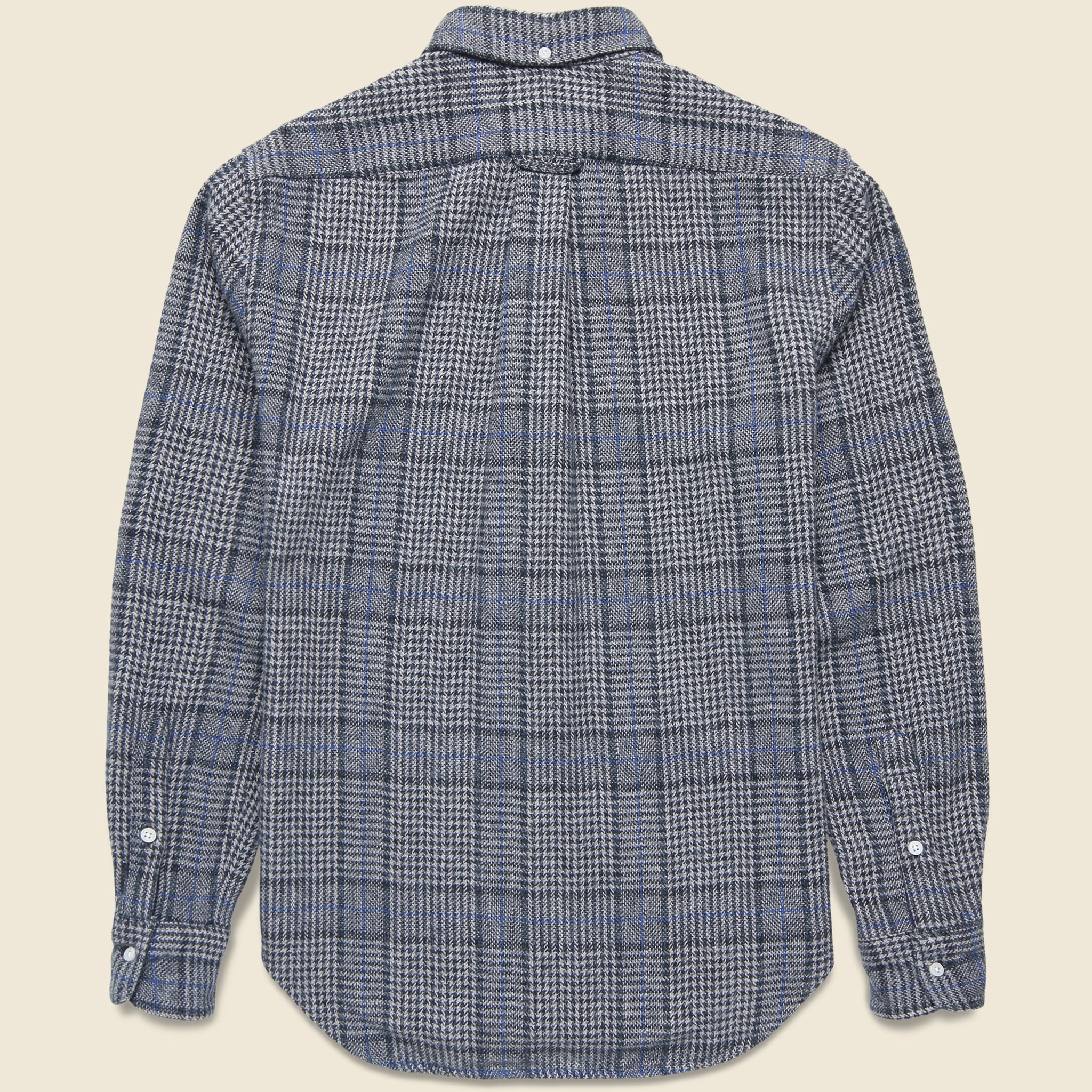 Brushed Cotton Windowpane Shirt - Grey/Blue - Gitman Vintage - STAG Provisions - Tops - L/S Woven - Plaid
