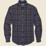 Brushed Cotton Plaid Shirt - Brown - Gitman Vintage - STAG Provisions - Tops - L/S Woven - Plaid