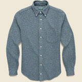 Brushed Cotton Fleck Shirt - Blue - Gitman Vintage - STAG Provisions - Tops - L/S Woven - Solid