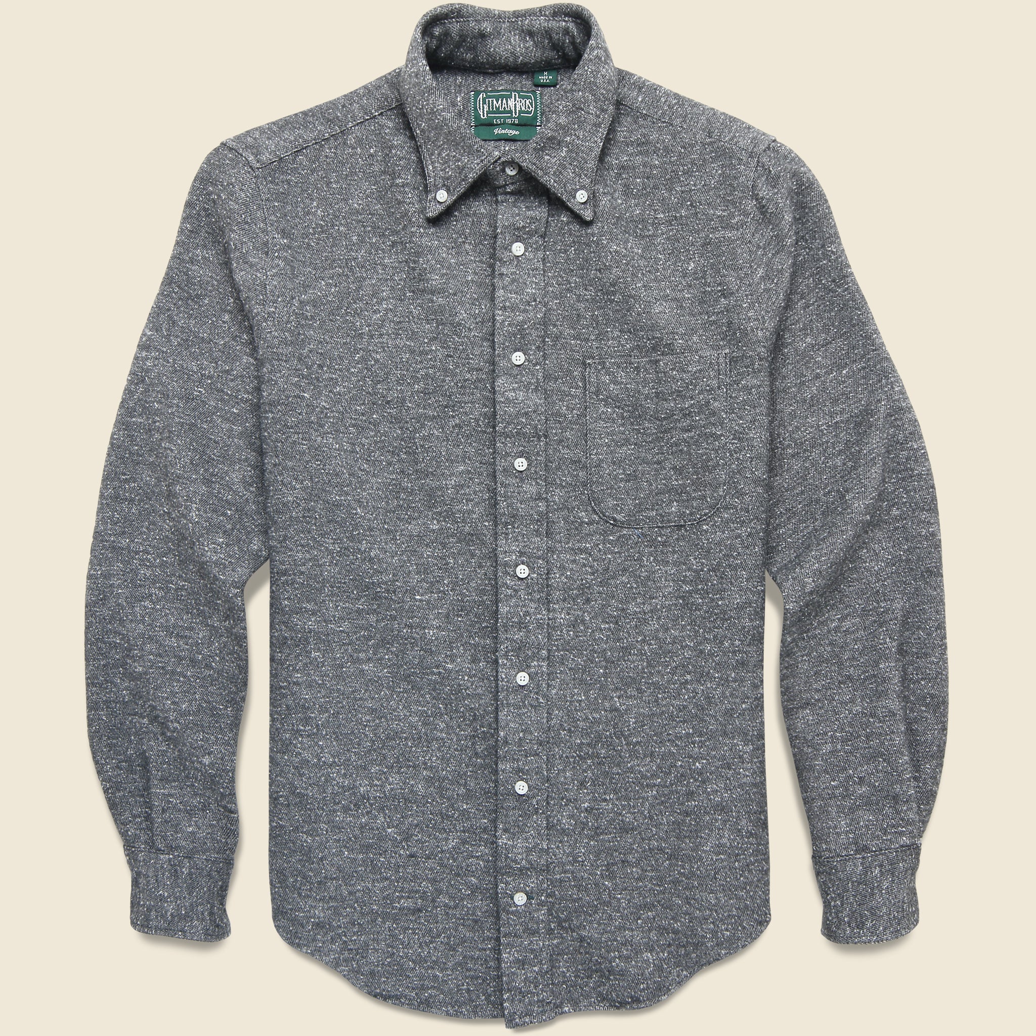 Nepped Chambray Shirt - Grey - Gitman Vintage - STAG Provisions - Tops - L/S Woven - Solid