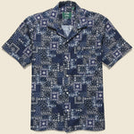 Indigo Bandana Camp Shirt - Indigo - Gitman Vintage - STAG Provisions - Tops - S/S Woven - Other Pattern