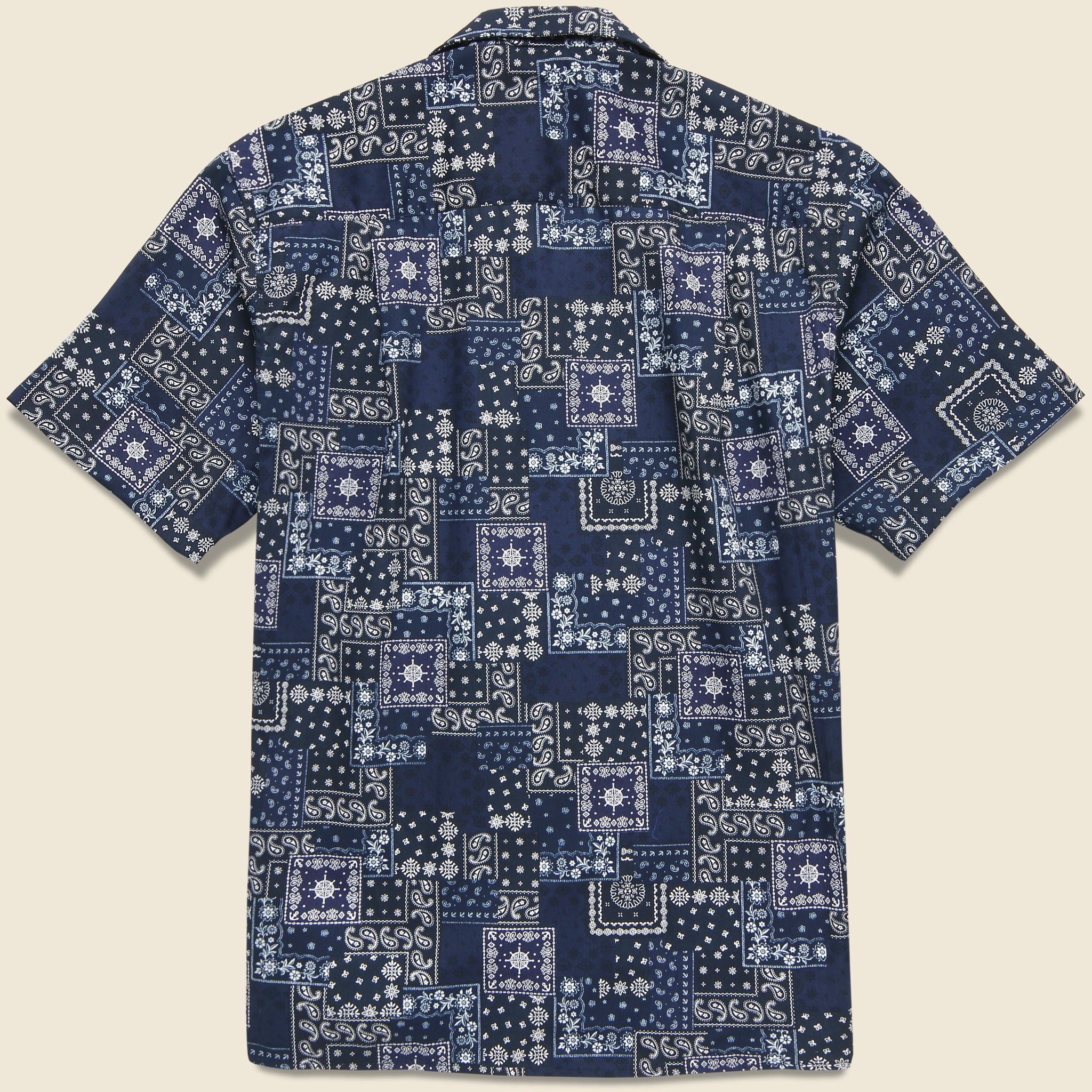 
                          Indigo Bandana Camp Shirt - Indigo - Gitman Vintage - STAG Provisions - Tops - S/S Woven - Other Pattern
                        