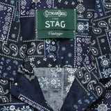 Indigo Bandana Camp Shirt - Indigo - Gitman Vintage - STAG Provisions - Tops - S/S Woven - Other Pattern