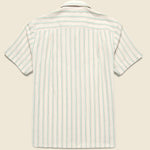 Ramie Cabana Stripe Camp Shirt - Tan - Gitman Vintage - STAG Provisions - Tops - S/S Woven - Stripe