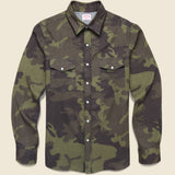 Herringbone Twill Westerm Shirt - Camo - Hamilton Shirt Co. - STAG Provisions - Tops - L/S Woven - Other Pattern