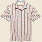 Textured Stripe Shirt - Grey/Orange - Hamilton Shirt Co. - STAG Provisions - Tops - S/S Woven - Stripe
