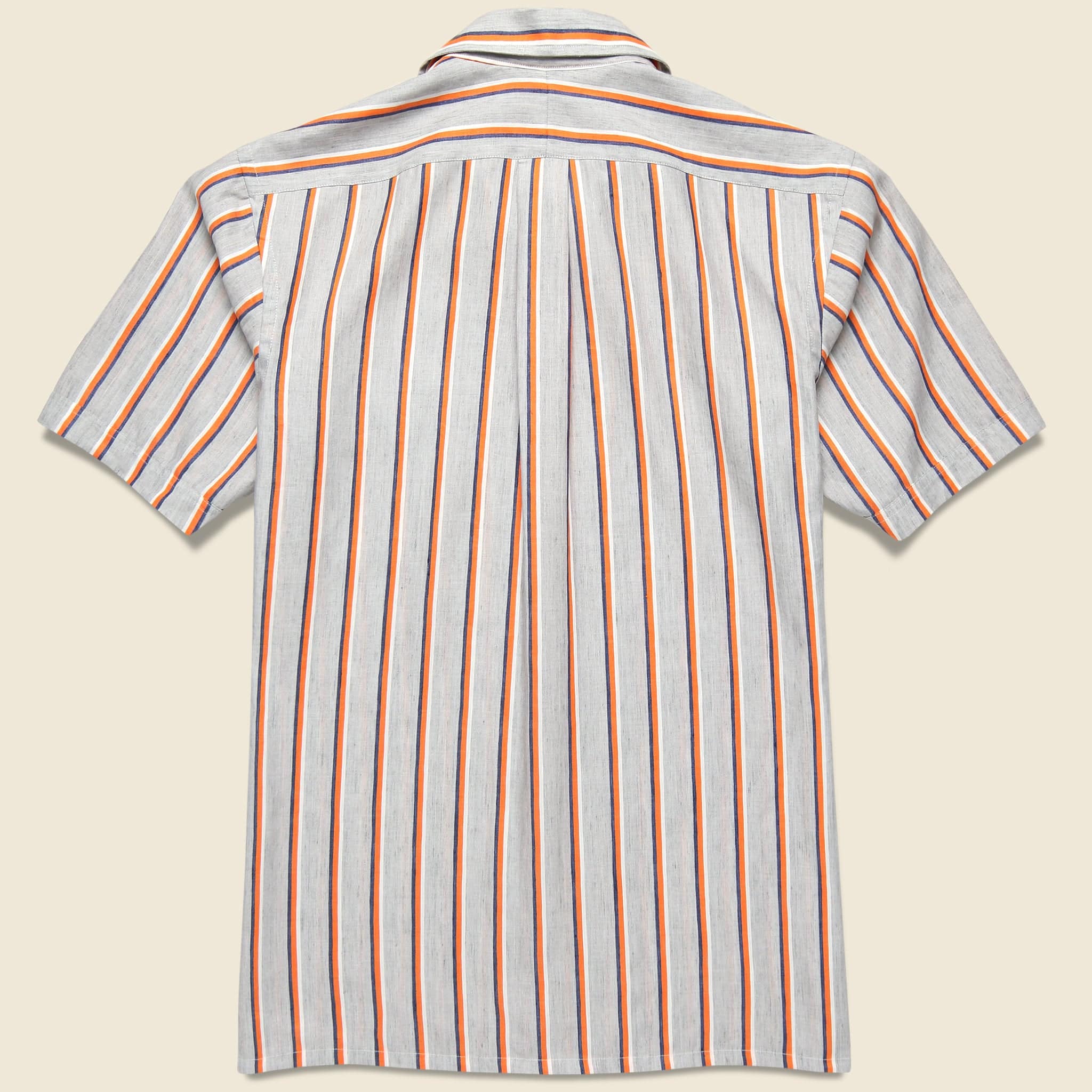 
                          Textured Stripe Shirt - Grey/Orange - Hamilton Shirt Co. - STAG Provisions - Tops - S/S Woven - Stripe
                        
