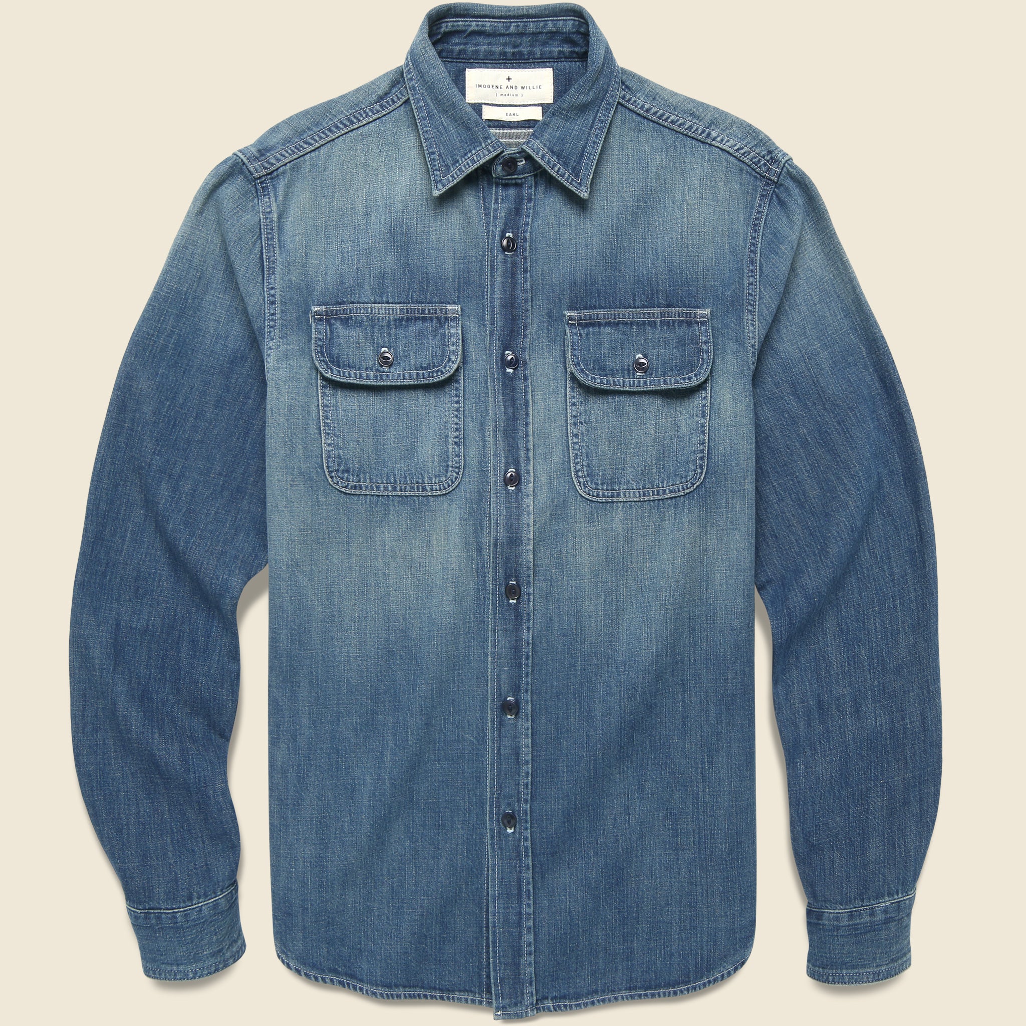 Earl Selvedge Denim Shirt - Washed Indigo
