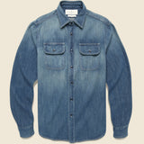 Earl Selvedge Denim Shirt - Washed Indigo - Imogene + Willie - STAG Provisions - Tops - L/S Woven - Solid