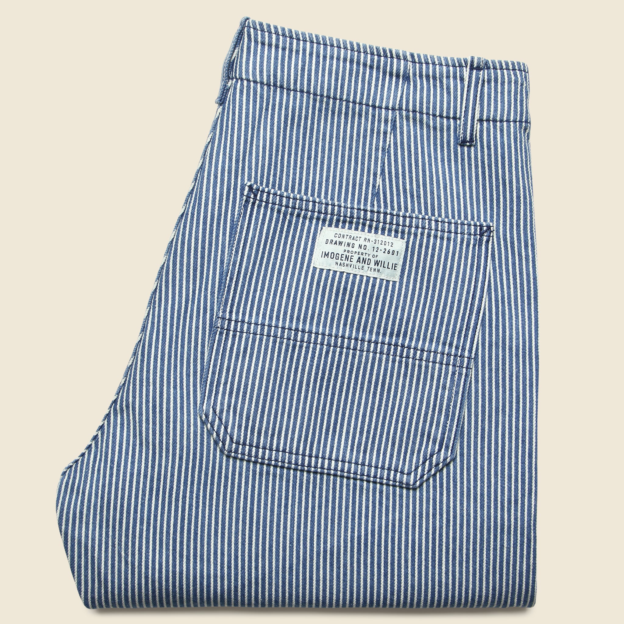 
                          Hencye Work Pant - Hickory Stripe
                        