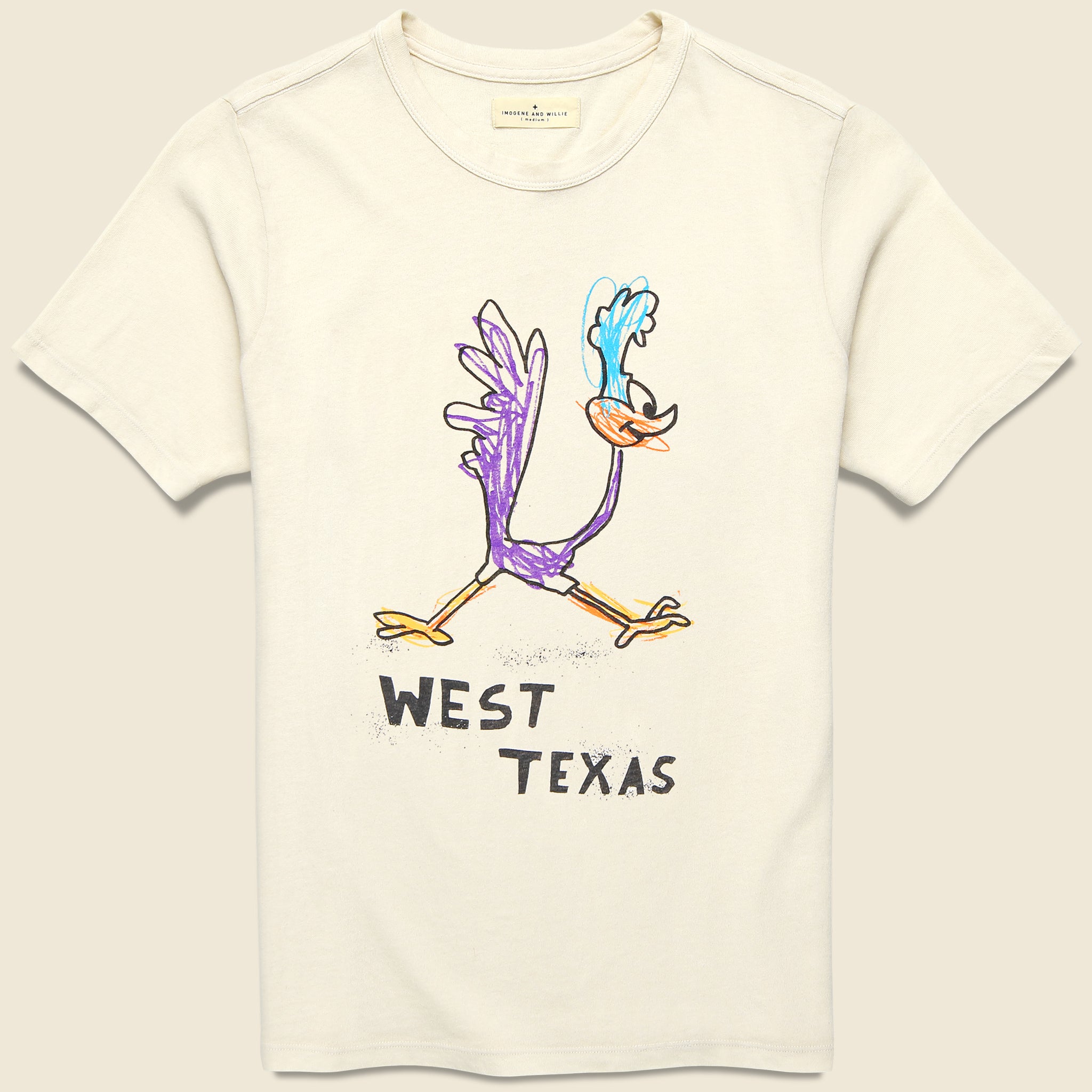 West Texas Roadrunner Tee - Vintage White - Imogene + Willie - STAG Provisions - Tops - S/S Tee - Graphic