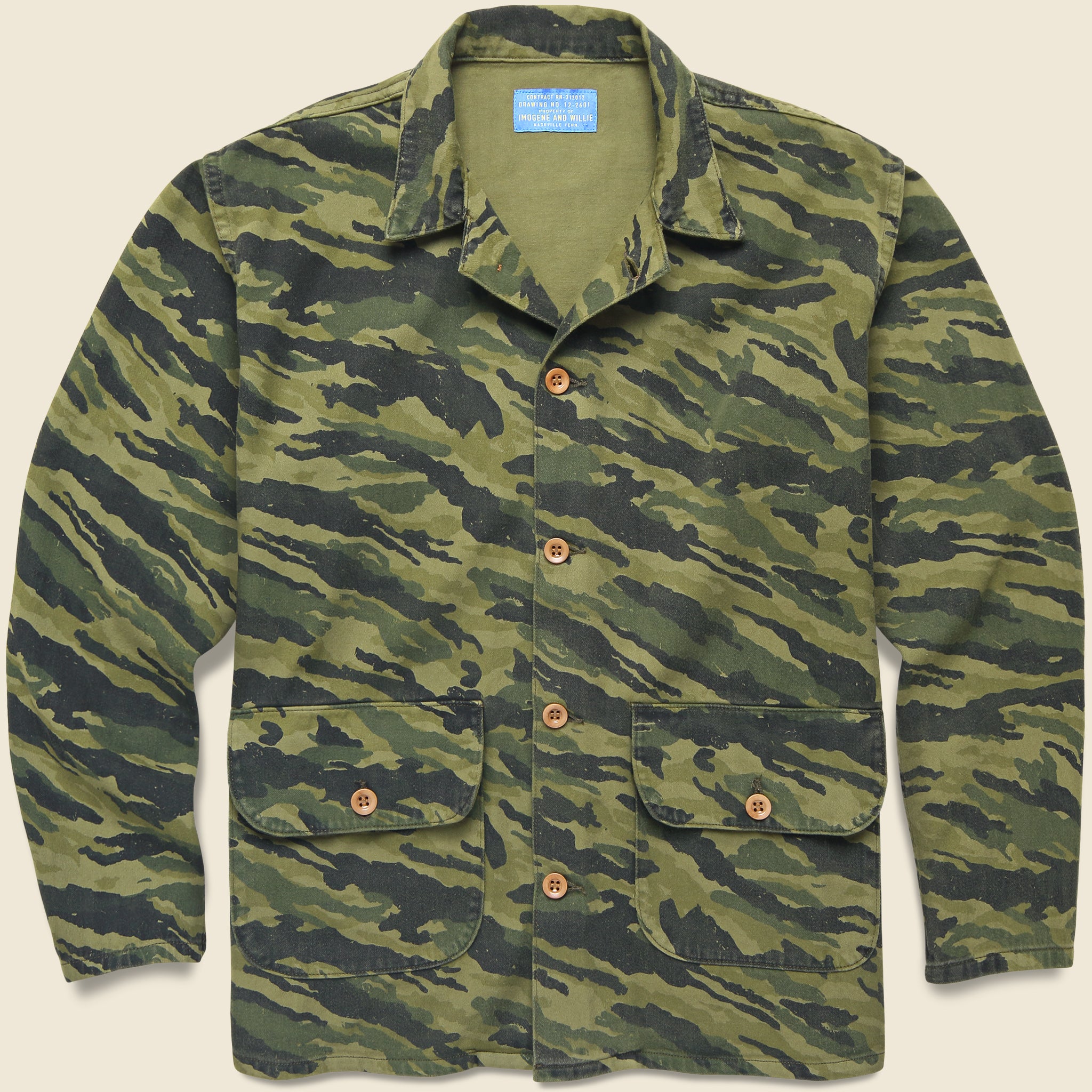 Fatigue Jacket - Camo Brushstroke - Imogene + Willie - STAG Provisions - Outerwear - Shirt Jacket