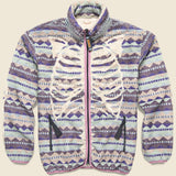 Ashland Stripe & Bone Fleece Jacket - Purple - Kapital - STAG Provisions - Outerwear - Coat / Jacket