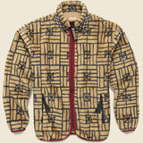 FOLK DOMINO Fleece Zip Blouson - Beige - Kapital - STAG Provisions - Outerwear - Coat / Jacket