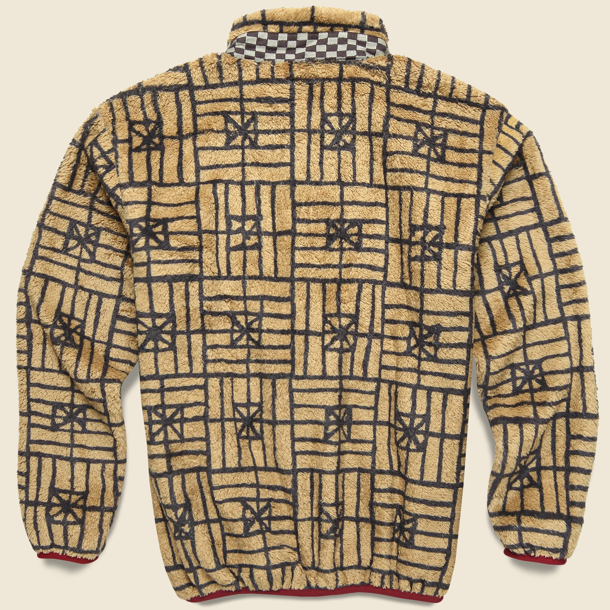 FOLK DOMINO Fleece Zip Blouson - Beige - Kapital - STAG Provisions - Outerwear - Coat / Jacket