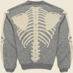 Bone Gandrelle Big Crew Sweater - Charcoal - Kapital - STAG Provisions - Tops - Fleece / Sweatshirt