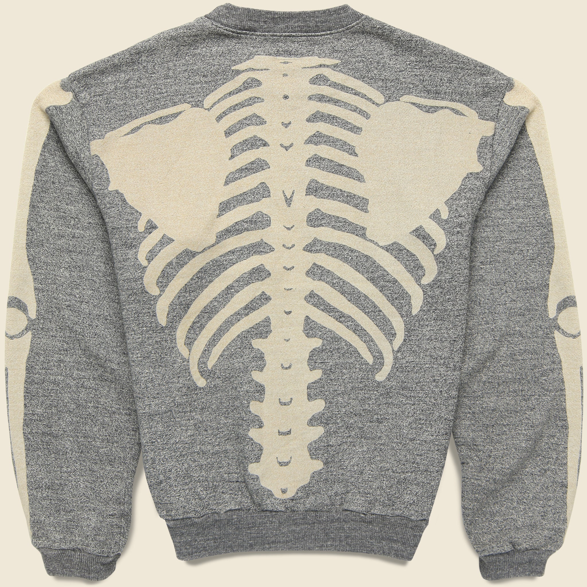 Bone Gandrelle Big Crew Sweater - Charcoal - Kapital - STAG Provisions - Tops - Fleece / Sweatshirt