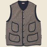 Beach Knit Sweater Vest - Charcoal - Kapital - STAG Provisions - Outerwear - Vest