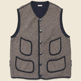 Beach Knit Sweater Vest - Charcoal - Kapital - STAG Provisions - Outerwear - Vest