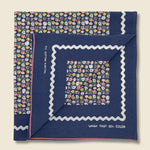 Skull & Flower Bandana - Navy - Kapital - STAG Provisions - Accessories - Bandanas